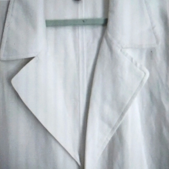 EILEEN FISHER Jacket Organic Slub Tencel Loose Fit White POCKETS Luxury - Picture 6 of 9